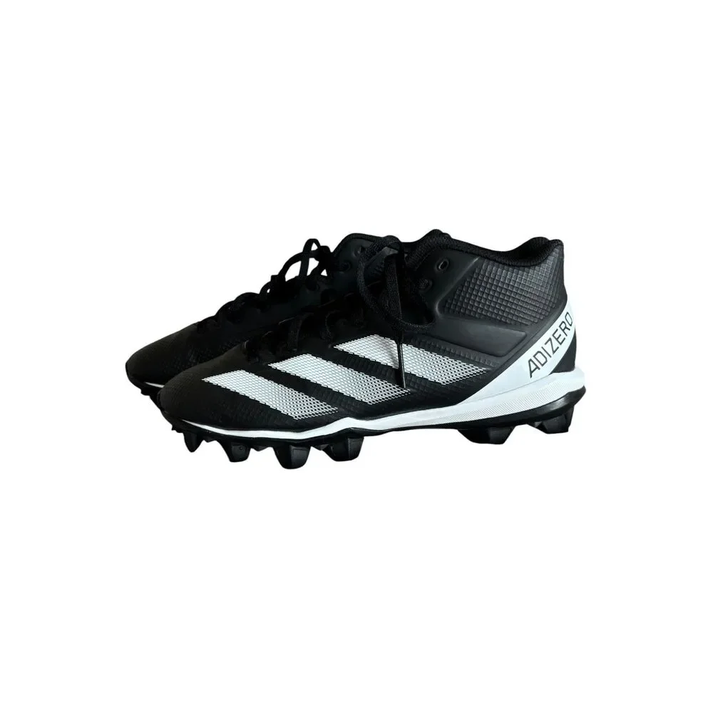 Adidas Adizero Impact.2 Molded Rubber Football Cleats Men's Black White Size 8